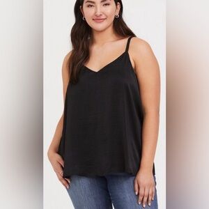 Torrid Sophie Black Chiffon Cami size 3